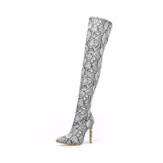 Botas Stiletto Hasta la Rodilla de Punta Afilada Estilo Europeo - Image 10