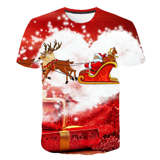 Playera Navideña 3D Cuello Redondo Transpirable para Hombre - Image 11