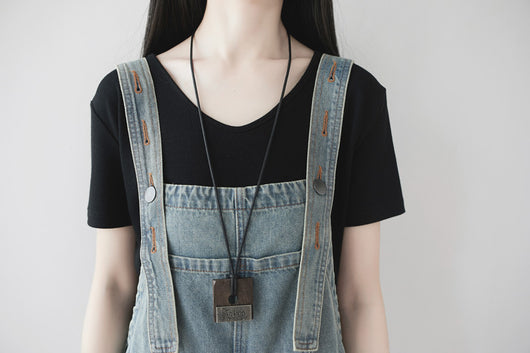 Enterizo Harem Denim Retro Talla Grande para Mujer - Image 23