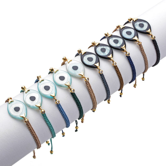 Pulsera Tejida a Mano con Ojo de Demonio Turco en Resina - Image 2