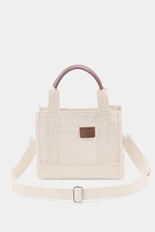 Bolsa Tote de Lona Crema para Mujer