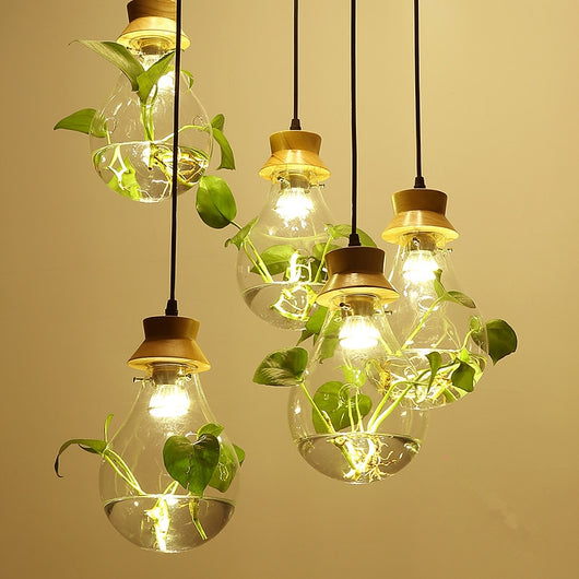 Lámpara Acuario de Cristal para Sala - Decoración Moderna con Plantas Acuáticas - Image 2
