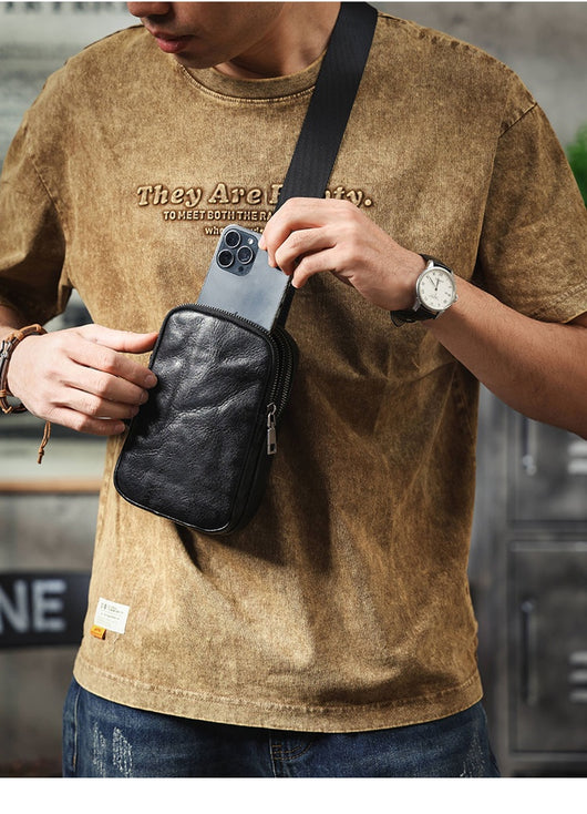 Bolsa Mensajero de Cuero Genuino Cowhide para Hombre - Image 16