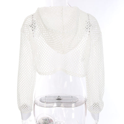 Blusa Transpirable con Encaje Calado y Protección Solar para Mujer - Image 16