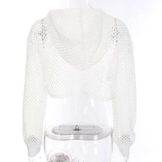 Blusa Transpirable con Encaje Calado y Protección Solar para Mujer - Image 16