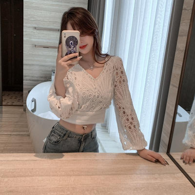 Blusa de Encaje Palacio Francés Premium para Mujer - Image 9