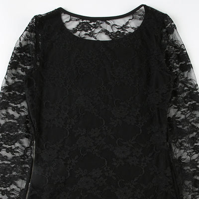 Blusa Sexy Encaje Espalda Descubierta Ajustada Elegante - Image 25