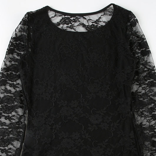 Blusa Sexy Encaje Espalda Descubierta Ajustada Elegante - Image 25
