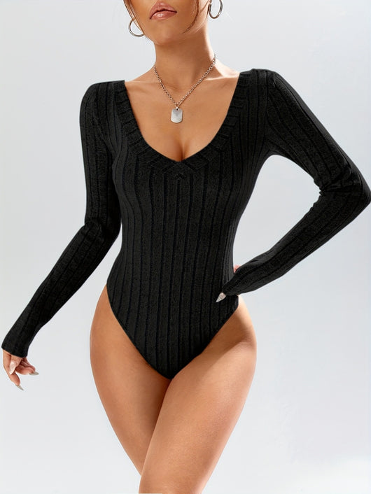 Jumpsuit Elegante de Cuello en V Profundo con Control de Cintura para Mujer - Image 16