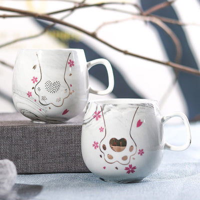 Taza de Cerámica para Parejas con Patrón Mármol - Image 9