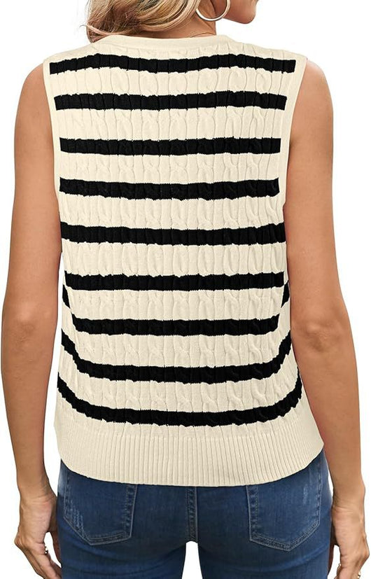 Chaleco Tejido Retorcido para Mujer - Estilo Europeo y Americano - Image 33