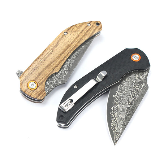 Cuchillo Plegable Mashige Steel Outdoor - Madera de Cebra - Image 12