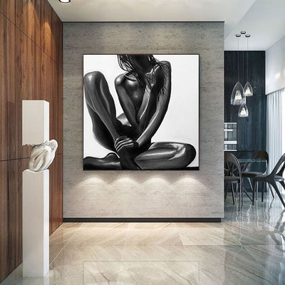 Cuadro Abstracto Mujer Africana Moderna - Lienzo Óleo Decorativo para Hogar - Image 4