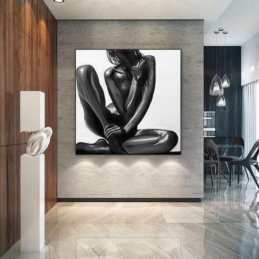 Cuadro Abstracto Mujer Africana Moderna - Lienzo Óleo Decorativo para Hogar - Image 4