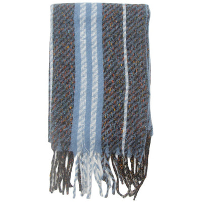 Pañuelo Rayado con Flores y Borlas Estilo Europeo Americano - Image 29