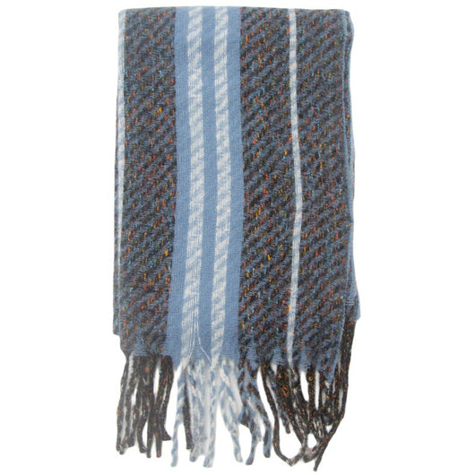 Pañuelo Rayado con Flores y Borlas Estilo Europeo Americano - Image 29