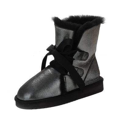 Botas Cortas Cálidas con Moño de Terciopelo - Invierno Nordeste - Image 13