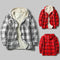 Men's Shirt Jacket with Hood and Fleece Lining