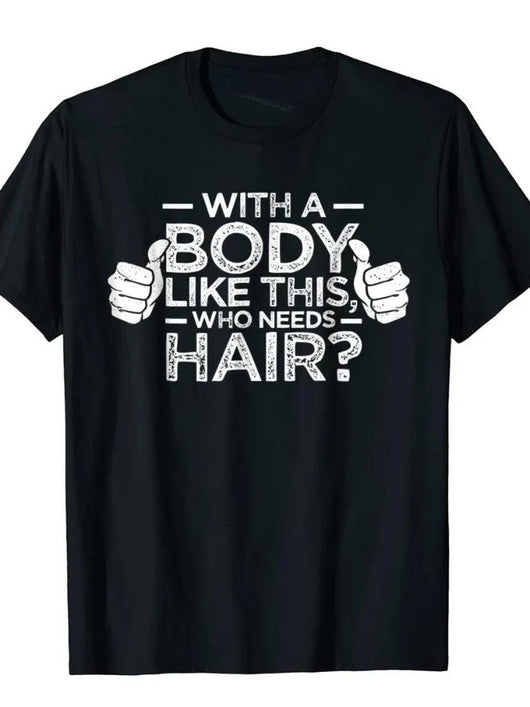 Camiseta Manga Corta Algodón Estampada Letras Inglesas Talla Grande Hombre - Image 15
