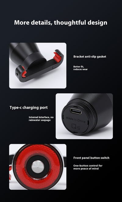 Luz Trasera de Advertencia para Bicicleta de Ruta - Image 9