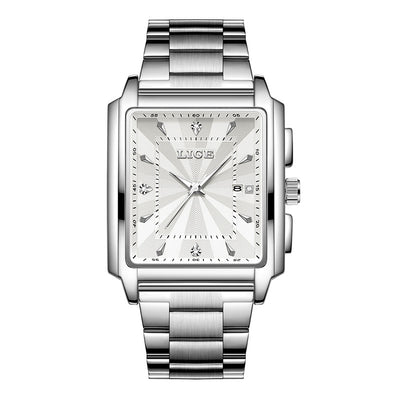 Reloj de Hombre con Esfera Cuadrada Grande y Correa de Acero Inoxidable - Image 4