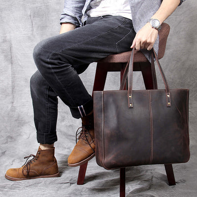 Bolso de Cuero Retro para Hombre - Gran Capacidad Premium