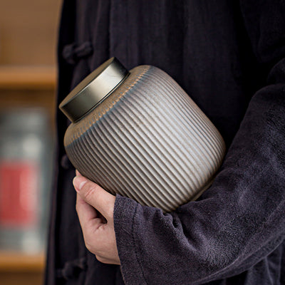 Contenedor de Té de Cerámica Rústica con Sello Hermético Grande - Image 7