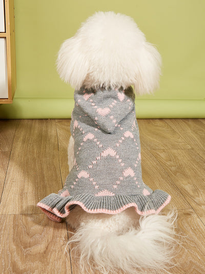Suéter Hoodie para Perros Pequeños - Abrigo Invierno Tejido con Corazón - Image 12