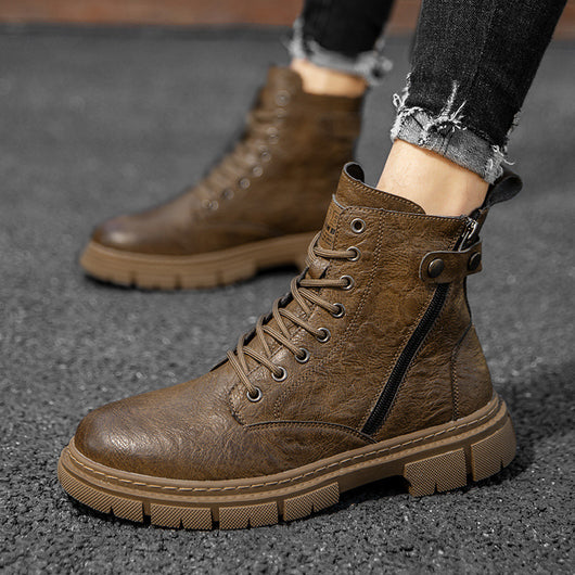 Botas Casuales de Cuero con Cierre de Cremallera - Diseño Resistente - Image 12