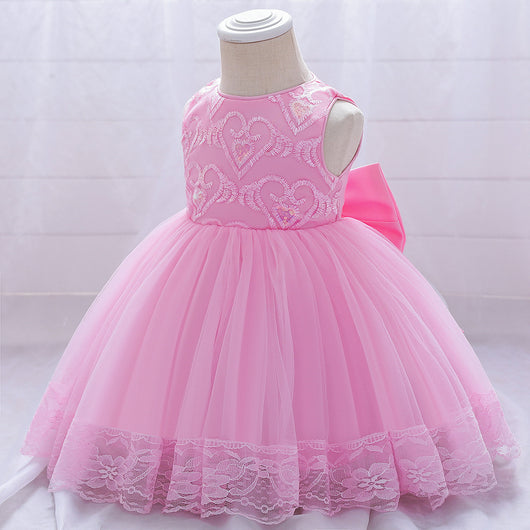 Vestido de Niña Europeo Americano con Bordado en Malla - Image 17