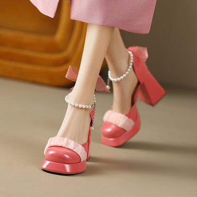 Zapatos Mary Jane de Cuero Real con Tacón Grueso y Plataforma para Mujer - Image 4