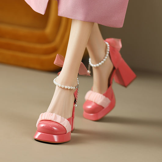 Zapatos Mary Jane de Cuero Real con Tacón Grueso y Plataforma para Mujer - Image 4