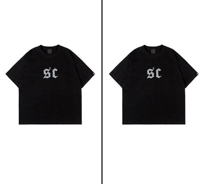 Camiseta Estampada con Letras Estilo Urbano Americano para Hombre - Image 11