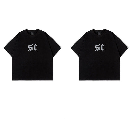 Camiseta Estampada con Letras Estilo Urbano Americano para Hombre - Image 11