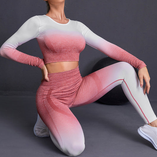 Conjunto de Yoga Tie Dye con Degradado de Colores - Image 11