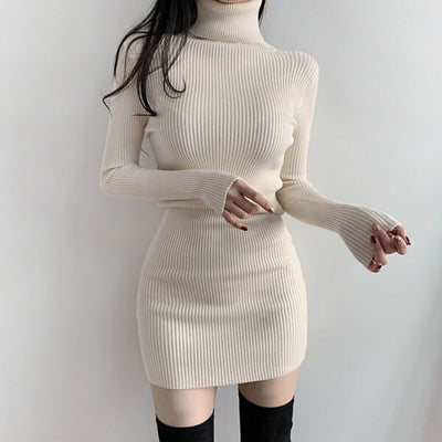 Vestido Largo de Cuello Alto y Manga Larga para Mujer - Image 5
