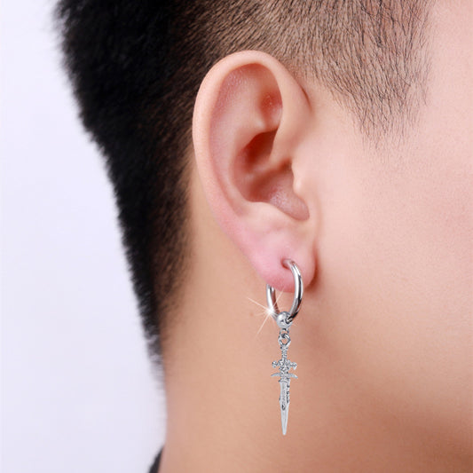 Aretes Vintage Personalizados para Hombre con Diseño de Flecha