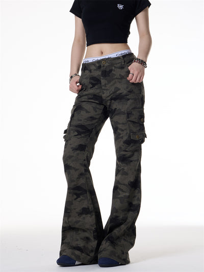 Pantalones Cargo Estilo Retro Americano con Múltiples Bolsillos - Image 8