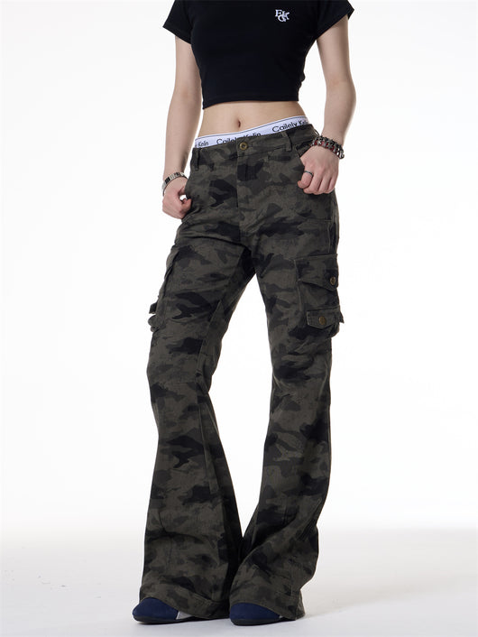 Pantalones Cargo Estilo Retro Americano con Múltiples Bolsillos - Image 8