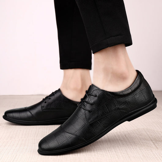 Zapatos Casuales de Cuero Genuino con Cordones para Hombre - Image 7