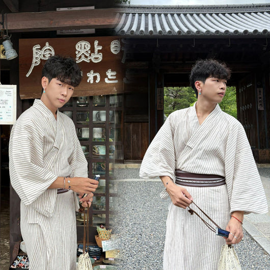 Yukata Japonés de Verano para Hombre - Ropa de Descanso Tradicional - Image 11