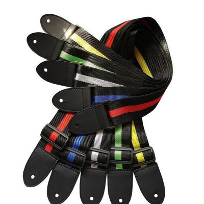 Correa Ajustable para Guitarra, Bajo y Ukelele con Diseño Rayado - Image 2