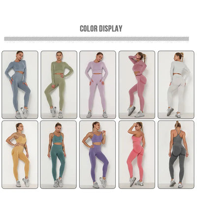Traje de Yoga Largo Ajustado de Cintura Alta con Manga Larga - Image 14