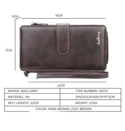 Billetera Retro Multifuncional con Cierre Largo - Clutch Europeo Moderno - Image 9