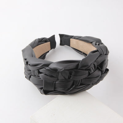 Diadema Tejida de Cuero Ancho - Accesorio de Moda Urbana para Mujer - Image 10
