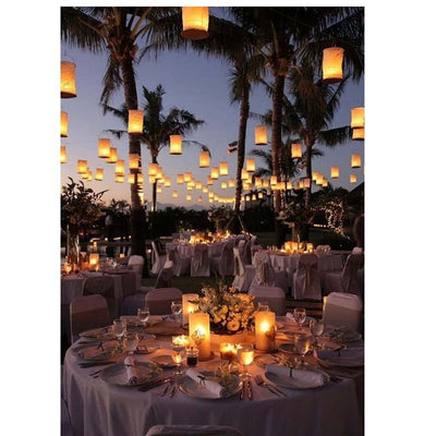 Linternas de Papel Decorativas Blancas con Luz LED de Escritorio - Image 7