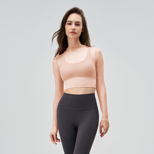 Playera Deportiva Reductora de Malla para Mujer - Manga Larga Transpirable de Secado Rápido - Image 6
