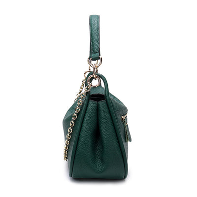 Bolso Tote de Cuero con Cadena y Capas Delanteras - Image 8
