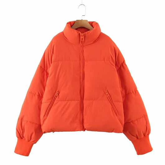 Chaqueta Acolchada con Cuello Alto y Bolsillos con Cierre - Image 6