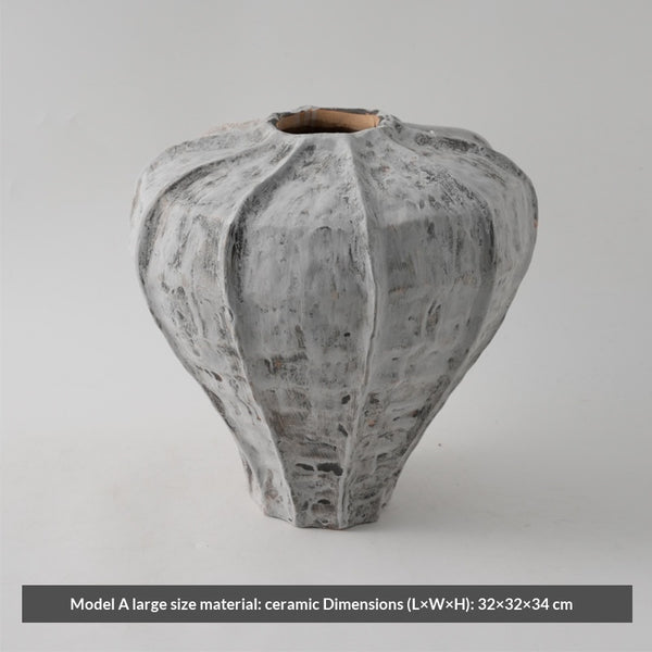 Jarrón de Cerámica Vintage Desgastado para Consola y Estantería - Image 6